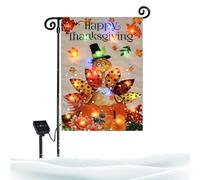 Drapeau de jardin de Thanksgiving - Guirlande lumineuse de drapeau de jardin, fournitures de décoration du Christ illuminé | Décoration de Thanksgiving de drapeau de jardin de bienvenue