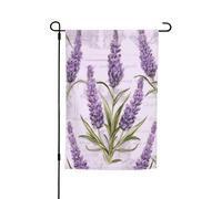 Drapeau de jardin de timbre de lavande, drapeaux de jardin de printemps, drapeau de jardin de la Saint-Patrick, décor extérieur, drapeau en Fiber de Polyester 12x18 pouces