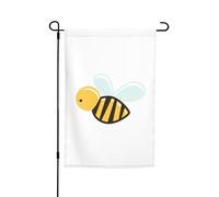 Drapeau de jardin de vacances imprimé abeille dessin animé 30,5 x 45,7 cm toutes saisons drapeau extérieur cour décoration pour patios
