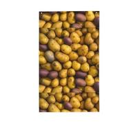 Drapeau de jardin décoratif imprimé de nombreuses pommes de terre, polyester, imprimé vif, prêt pour les vacances et les fêtes