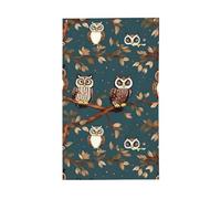 Drapeau de jardin décoratif imprimé hiboux sur branches d'arbre, polyester, imprimé vif, prêt pour les vacances et les fêtes