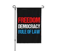 Drapeau de jardin décoratif « Liberté, démocratie, État de droit » - 40 x 28 pouces (mât non compris) - Access