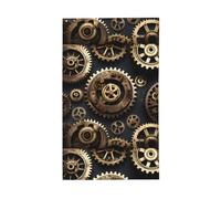 Drapeau de jardin décoratif Steampunk Engrenages en polyester, imprimé vif, prêt pour les vacances et les fêtes