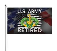 Drapeau De Jardin Décoratifs Drapeaux 3E Régiment De Cavalerie À La Retraite De L'Armée Américaine Avec Œillets Bruant Pour Intérieur Anniversaire Célébration 90X150Cm