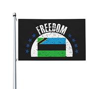Drapeau De Jardin Décoratifs, Le Drapeau De Zanzibar Et La Liberté Avec Œillets Bannière Extérieure Pour Balcon Maison Drapeaux 90X150Cm