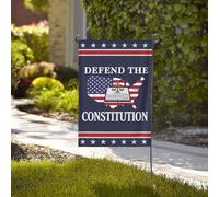Drapeau de jardin « Défendez la Constitution » 12x18, panneau de 47 yards, 4 juillet 86, sauvez la démocratie, drapeau de la Chambre anti-47, sans support, double face