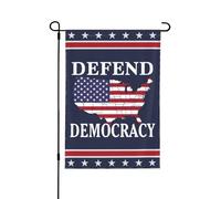 Drapeau de jardin « Défendons la démocratie » 28x40 ; panneau de jardin « Sauvons la démocratie » ; drapeau de maison sans support ; double face
