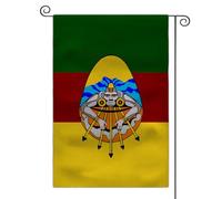 Drapeau de jardin des peuples et des nations des Amériques double face pour l'extérieur (mélange de personnes)