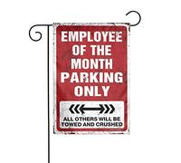 Drapeau de jardin d'été avec inscription « Employé du mois Parking Only » - Drapeau de jardin double face rustique