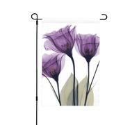 Drapeau de jardin d'été double face à fleurs d'espoir violet lavande, 12 x 18 pouces, pour l'extérieur