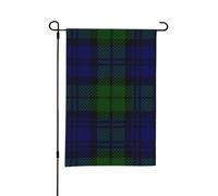 Drapeau de jardin d'été double face à motif tartan Black Watch, 12 x 18 pouces, pour l'extérieur