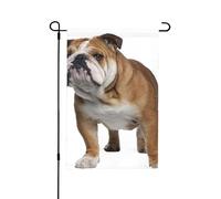 Drapeau de jardin d'été double face, bouledogue anglais, 12 x 18 pouces, pour l'extérieur