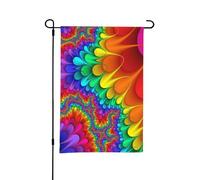 Drapeau de jardin d'été double face de 12 x 18 pouces, couleur vive, pour l'extérieur