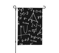 Drapeau de jardin d'été double face de 12 x 18 pouces, motif algèbre, géométrie, mathématiques abstraites, extérieur
