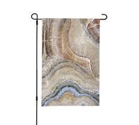 Drapeau de jardin d'été double face, imprimé Onyx Stone bleu pâle, 12 x 18 pouces, pour l'extérieur