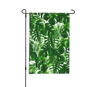 Drapeau de jardin d'été double face Monstera Deliciosa, 12 x 18 pouces, pour l'extérieur