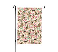 Drapeau de jardin d'été double face, motif chien Airedale Terrier, chiens mignons, 12 x 18 pouces, pour l'extérieur