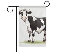 Drapeau de jardin d'été en forme de vache laitière double face 30,5 x 45,7 cm, drapeaux de jardin printaniers ensoleillés, drapeau de bienvenue saisonnier, décoration extérieure