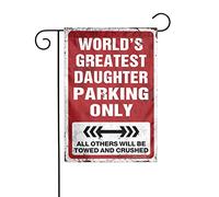 Drapeau de jardin d'été « World's Greatest Daughter Parking Only » - Mini drapeaux de jardin double face
