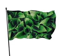 Drapeau de jardin Dew On The Green Leaves Yard House Décoration extérieure Drapeaux Bannières pour Patio Pelouse 3x5 Ft