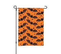 Drapeau de jardin d'Halloween - Drapeau de jardin d'Halloween en forme d'étoile de chauve-souris 30,5 x 45,7 cm double face, petits drapeaux de jardin pour l'extérieur, décoration d'Halloween