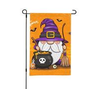 Drapeau de jardin d'Halloween - Drapeaux de jardin Happy Old Man B, 30,5 x 45,7 cm, double face, petits drapeaux de jardin pour extérieur, décoration d'Halloween