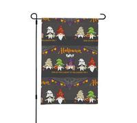 Drapeau de jardin d'Halloween - Drapeaux de jardin Happy Old Man I double face 30,5 x 45,7 cm, petits drapeaux de jardin pour extérieur, décoration d'Halloween