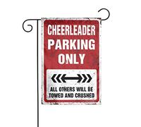 Drapeau de jardin d'Halloween pour pom-pom girl Parking Only Drapeau de jardin pour jardin Drapeau amusant