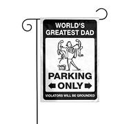Drapeau de jardin d'Halloween World's Greatest Dad Parking Only Drapeau de jardin Drapeau de jardin Bienvenue Drapeaux de jardin