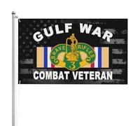 Drapeau De Jardin Double Couture Drapeaux 3E Régiment De Cavalerie, Vétéran Des Combats Du Golfe Avec Œillets Bruant Pour Manif Extérieur Anniversaire 90X150Cm