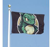 Drapeau de jardin double face 152,4 x 243,8 cm - Petit œuf de dragon vert - Drapeau de bienvenue pour l'extérieur - Bannière de vacances avec œillets en laiton - Drapeau de maison pour printemps et
