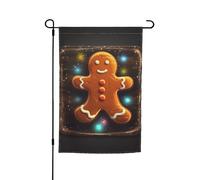 Drapeau de jardin double face, 30,5 x 45,7 cm, drapeau de ferme en pain d'épices sur planche en bois, bannière extérieure saisonnière pour printemps, été, pelouse, porche, décoration d'intérieur