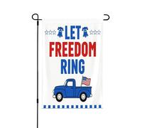 Drapeau de jardin double face 30,5 x 45,7 cm, drapeaux de bienvenue pour extérieur, Pâques, été, décorations de jardin pour toutes les saisons (voitures Freedom Cars)