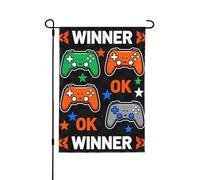 Drapeau de jardin double face 30,5 x 45,7 cm, drapeaux de bienvenue pour extérieur, Pâques, été, décorations de jardin pour toutes les saisons (gagnant du jeu)