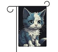 Drapeau de jardin double face 30,5 x 45,7 cm : les drapeaux de jardin bleus sont durables, beaux et polyvalents pour les décorations extérieures