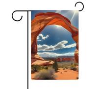 Drapeau de jardin double face 30,5 x 45,7 cm : les drapeaux de jardin standard du parc national des Arches sont durables, beaux et polyvalents décorations extérieures