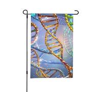 Drapeau de jardin double face 30 x 45 cm - Petits drapeaux de cour pour décorations extérieures - ADN génétique saisonnier - Drapeaux de jardin décoratifs d'extérieur - Drapeau de bienvenue pour cour