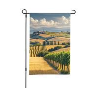 Drapeau de jardin double face 30 x 45 cm - Petits drapeaux de cour pour décorations extérieures saisonnières italiennes toscanes - Bannière décorative d'extérieur pour cour, pelouse, terrasse, ferme