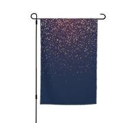 Drapeau de jardin double face 45 x 30 cm, bleu marine, motif étoiles, drapeaux de jardin pour extérieur, toutes saisons, bannière décorative pour porche, terrasse, pelouse, drapeaux de maison en