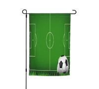 Drapeau de jardin double face 45 x 30 cm, drapeaux de jardin en forme de boule verte pour extérieur, toutes saisons, bannière décorative pour porche, terrasse, pelouse, drapeaux de maison en polyester