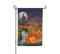 Drapeau de jardin double face 45 x 30 cm, drapeaux de jardin Happy Halloween pour extérieur, toutes saisons, bannière décorative pour porche, terrasse, pelouse, drapeaux de maison en polyester