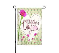 Drapeau de jardin double face 45 x 30 cm, drapeaux de jardin « Happy Mother's Day » pour l'extérieur, toutes saisons, bannière décorative pour porche, terrasse, pelouse, drapeaux de maison en
