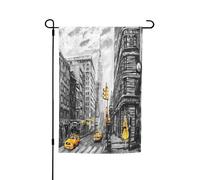 Drapeau de jardin double face 45 x 30 cm, drapeaux de jardin Love From New York pour l'extérieur, toutes saisons, bannière décorative d'extérieur pour porche, terrasse, pelouse, drapeaux de maison en