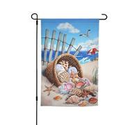 Drapeau de jardin double face 45 x 30 cm, drapeaux de jardin mouettes volantes pour extérieur, toutes saisons, bannière décorative d'extérieur pour porche, terrasse, pelouse, drapeaux de maison en