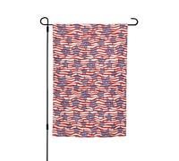 Drapeau de jardin double face 45 x 30 cm, motif étoiles ondulées, drapeaux de jardin pour extérieur, toutes saisons, bannière décorative pour porche, terrasse, pelouse, drapeaux de maison en polyester