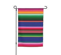 Drapeau de jardin double face 45 x 30 cm, rayures mexicaines colorées, drapeaux de jardin pour extérieur, toutes saisons, bannière décorative pour porche, terrasse, pelouse, drapeaux de maison aux
