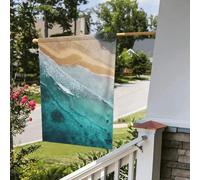 Drapeau de Jardin Double Face 75x100cm Jaune Blanc Tissu Polyester Imperméable Anti-Uv, Bannière Décorative Pour Balcon, Terrasse Et Jardin