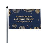 Drapeau de jardin double face 90 x 150 cm (3 x 5 pi) avec œillets en laiton, pour le Mois du patrimoine des Américains d'origine asiatique et des îles du Pacifique