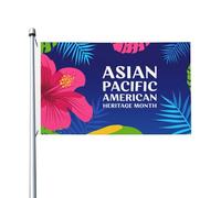 Drapeau de jardin double face 90 x 150 cm (3 x 5 pi) avec œillets en laiton, pour le Mois du patrimoine des Américains d'origine asiatique et des îles du Pacifique