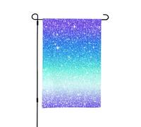Drapeau de jardin double face à paillettes arc-en-ciel ombré, idéal pour l'extérieur ou le jardin, décoration de patio, 45,7 x 30,5 cm
